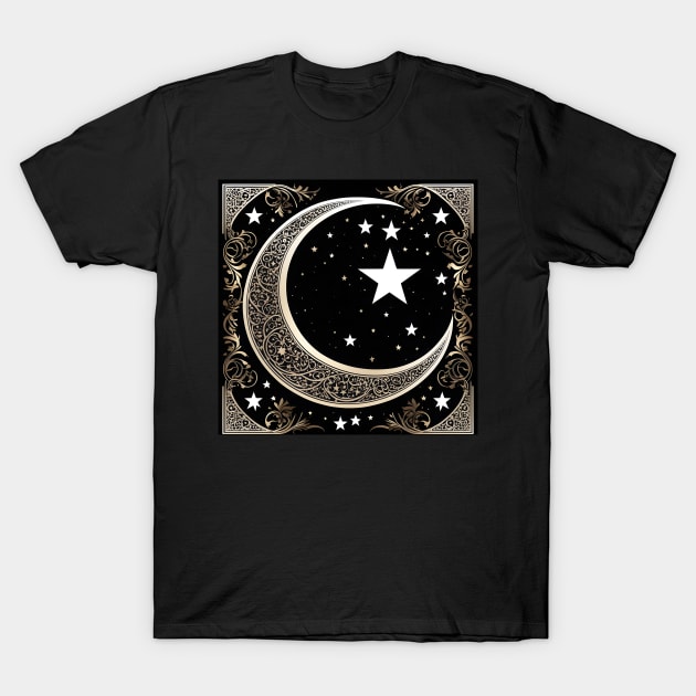 Holy Islamic moon and stars T-Shirt by Spaceboyishere